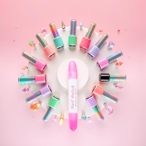 Hand holding pink Essivox nail cleaning pen