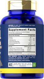 Carlyle omega 3 supplement bottle showing 90 softgels count and dosage details