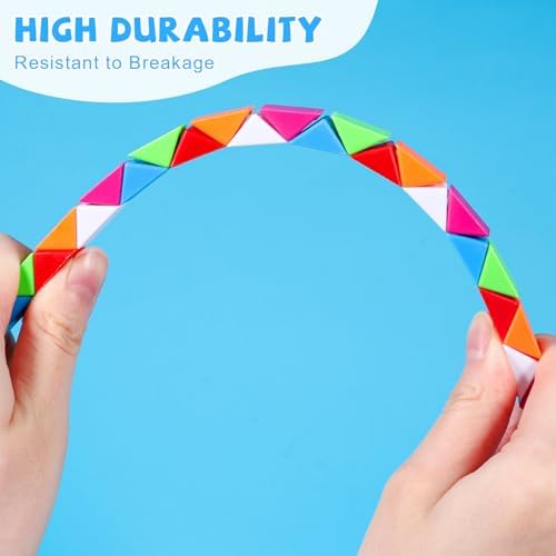 Rainbow twist puzzle cubes shaped into various animals and geometric figures for kids sensory play.