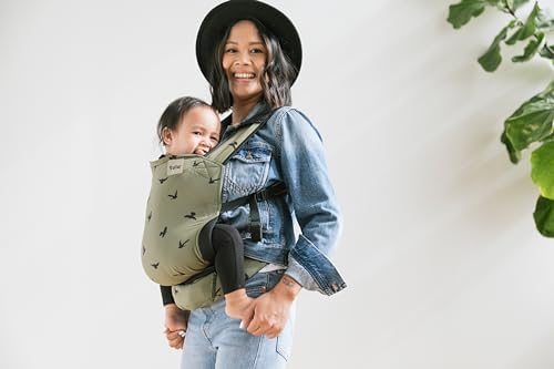 Back view showing adjustable straps and waistband of the Tula Lite carrier.