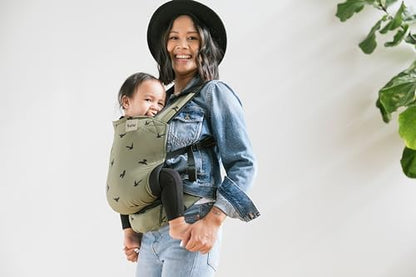 Back view showing adjustable straps and waistband of the Tula Lite carrier.