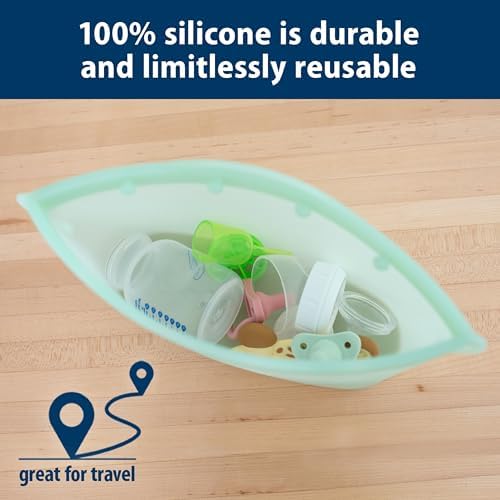 Dr. Brown's reusable silicone sterilizer bag showing open compartment
