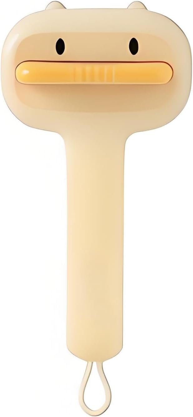 Close up of soft rounded tips on the pet slicker brush for gentle massage.