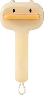 Close up of soft rounded tips on the pet slicker brush for gentle massage.