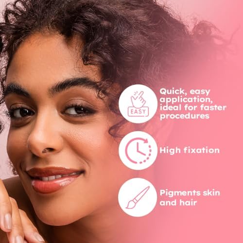 Gentle eyebrow tint kit free from lead and hydrogen peroxide for sensitive skin types.