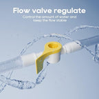 Long 5.3 foot enema hose with controllable flow valve for detoxification.