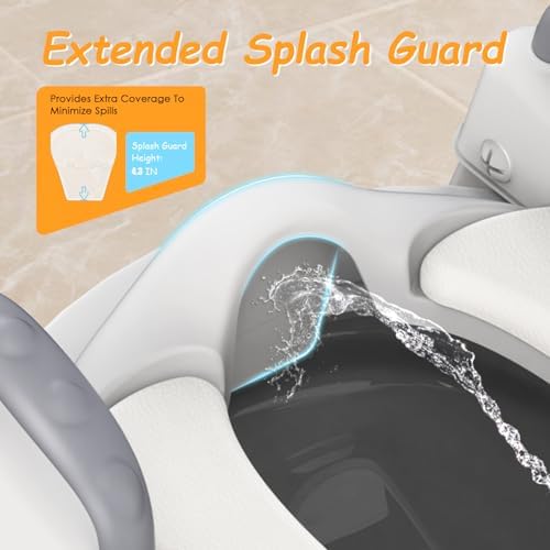 HBTower folding potty training seat stored compactly inside a bathroom setup