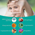 UpNourish AREDS 2 Plus softgels nutritional supplement facts label