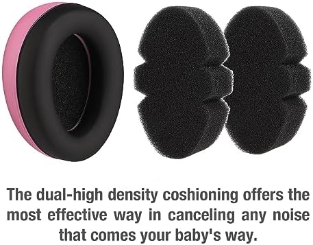PandaEar baby headphones worn by a happy toddler