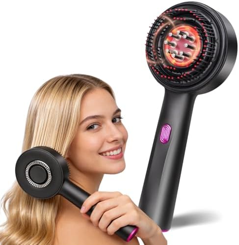 Flexi Madhav scalp massager side angle highlighting ergonomic handle design