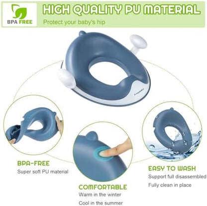 Angelbliss toddler trainer seat showing double anti slip design and adjustable snaps