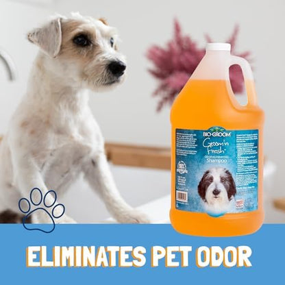 Cruelty free USA imported pet grooming shampoo bottle close up