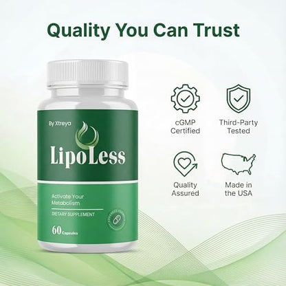 Mjo Xtreya LipoLess supplement bottle dietary information