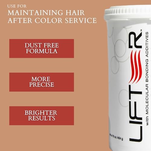 4BOND professional salon grade blue powder lightener full container view.