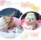 Assorted collection of 100 pieces dog hair bows in various colors
