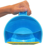 Parent using Mighty Clean Baby cup to rinse infant hair