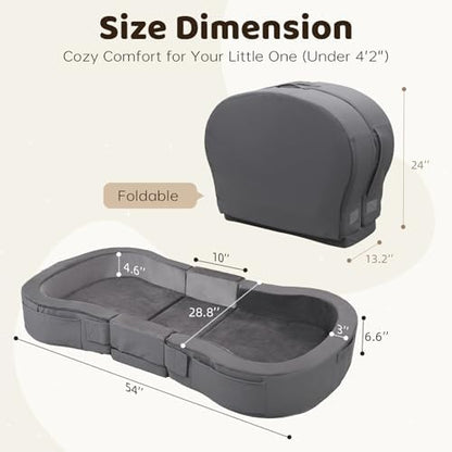 ENITYA lightweight toddler bed mattress converted into a play sofa