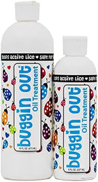 Close up of 16 ounce Buggin Out professional grade lice solution
