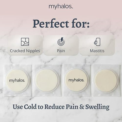 Packaging of MyHalos breastfeeding essentials for postpartum care