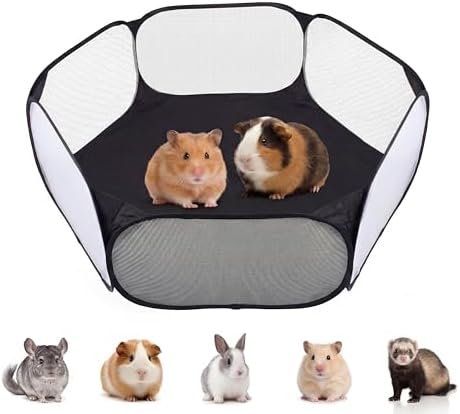 Small Animals Playpen, Portable Pop-up Open Interactive Pet Tent, Indoor Outdoor Fence for Rabbits, Guinea Pig, Hamster, Chinchillas, Kittens, Puppies - Image 2