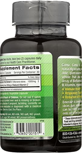 Emerald Labs plant sourced Vitamin C dietary supplement supplement facts panel