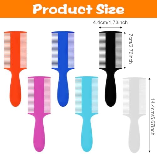 Double sided fine tooth plastic nit comb for gentle dandruff removal.