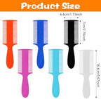 Double sided fine tooth plastic nit comb for gentle dandruff removal.