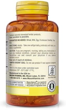 Mason Natural Omega 3 6 9 plant based dietary supplement softgels container