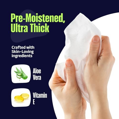 MedStar extra large disposable washcloths pack demonstrating the thick texture of the wipe.