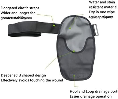 Universal stoma pouch cover being worn under clothing for discreet ostomy management.