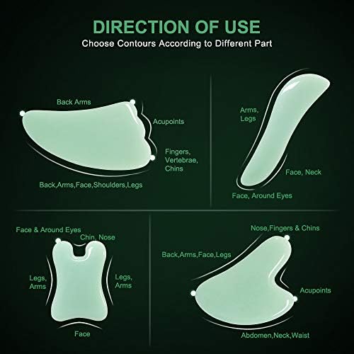 Close up of Airogym Gua Sha board highlighting smooth polished edges for facial care.