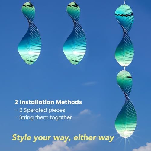 Wind spinner swivel hook mechanism for smooth rotation