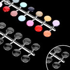 Professional nail polish organization with swatch dots