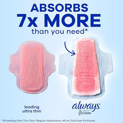 Imported Always feminine pads size 3 with 10x weight absorption feature.