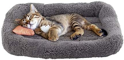 Enjoying Cat Mat Bed 10" x 15" Pet Bed with Pillow Around for Puppy Kitten Curled Sleeping Beds for Carrier/Crate Small Dog Cushion, Anti Skid Bottom, Small - Image 5