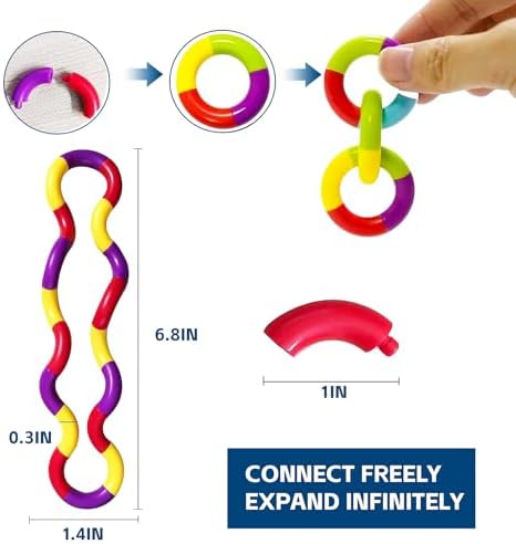 Close up of flexible interlocking segments being twisted and shaped for anxiety relief.