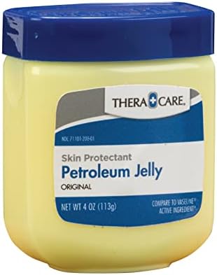 TheraCare moisturizing petroleum jelly for soothing sensitive itchy skin and minor scrapes