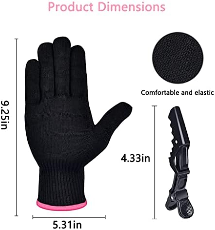 Premium heat blocking gloves for safe handling of hot flat irons