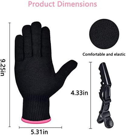 Premium heat blocking gloves for safe handling of hot flat irons
