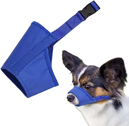 Adjustable nylon dog muzzle for small medium dogs on pet