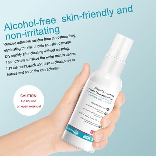 No sting medical adhesive spray for sensitive skin ostomy care.