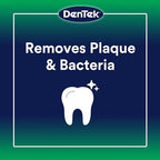 Close up of the micro textured pick end on DenTek advanced clean flossers