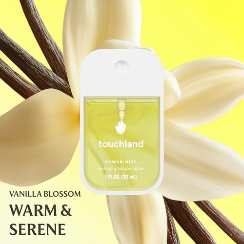 Touchland Hydrating Hand Sanitizer Spray, BLOSSOM 5 Set (Lavender, Vanilla, Rainwater, Peach, Applelicious), 1 FL. OZ. Travel Size Power Mist Sprays (Set of 5) - Image 6