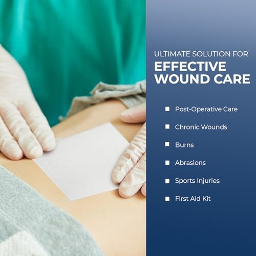Latex free highly absorbent cotton medical pads for post surgical incision care