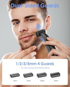 Premium replacement trimmer guards in one two three and five millimeter sizes arranged neatly