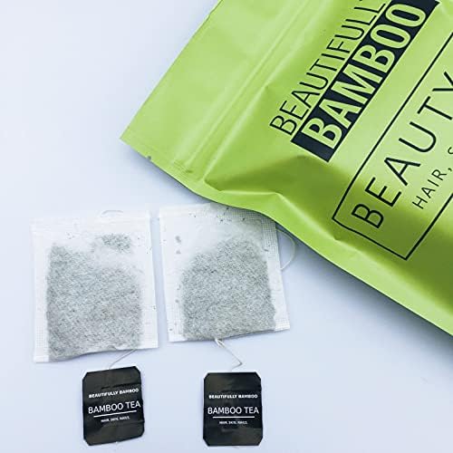 Beautifully Bamboo tea bags packaging for hair skin and nails
