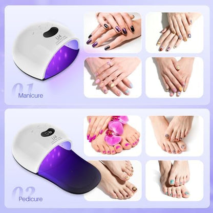 Top view of Jazalz 30 LED nail curing lamp