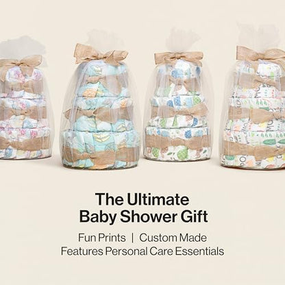 The Honest Company Clean Conscious diaper cake package with plant based wipes inside