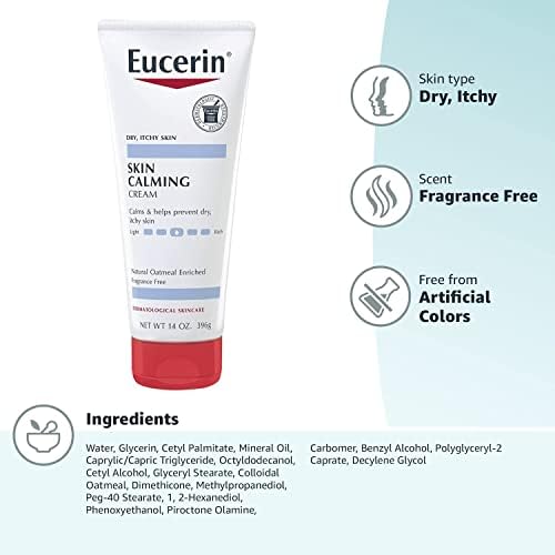 Fragrance-free dry skin creme with oatmeal 24-hour hydration for sensitive skin daily use