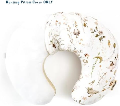 Folded Grssder minky nursing pillow cover nursery accessory